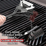 Grill Brush Bristle Free & Scraper - Safe BBQ Brush for Grill - Non Wire Stainless Grill Cleaner/Cleaning Brush - Best Rated BBQ Accessories Scrubber - Safe for Porcelain/Weber Gas/Charbroil Grates by GRILLART