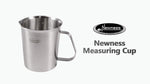 Measuring Cup, [Upgraded, 3 Measurement Scales, Including Cup Scale, ML Scale, Ounce Scale], Newness Stainless Steel Measuring Cup with Marking with Handle, 64 Ounces (2.0 Liter, 8 Cup)