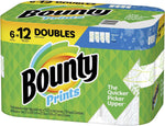 Bounty Select-A-Size Paper Towels, Print, 6 Double Rolls = 12 Regular Rolls (Packaging May Vary)