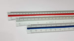 Triangular Engineering Scale Ruler by Ferocious Viking with Color-Coded Grooves with Fractions of an inch 1:10, 1:20, 1:30, 1:40, 1:50, 1:60