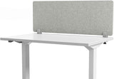 VaRoom Acoustic Desktop Privacy Divider, 23”W x 18”H Sound Absorbing Clamp-on Cubicle Desk Divider Partition Panel in Light Grey Tackable Fabric