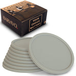 Barvivo Drink Coasters Set of 8 - Tabletop Protection for Any Table Type, Wood, Granite, Glass, Soapstone, Sandstone, Marble, Stone Tables - Perfect Soft Coaster Fits Any Size of Drinking Glasses.