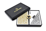 Copag Bridge Size Regular Index 1546 Playing Cards (Black Gold Setup)