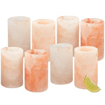 Himalayan Salt Shot Glasses, Set of 4 All-Natural FDA Approved 3" Pink Salt Glasses -Tequila Shot Glasses