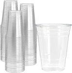 200 Clear Plastic Cups | 16 oz Plastic Cups | Clear Disposable Cups | PET Cups | Plastic Water Cups | Plastic Beer Cups | Clear Plastic Party Cups |Crystal Clear Cups