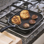 Cooktop & Stovetop Griddle Frying Pan–Large Square 11’’ Non-Stick Aluminum Flat Cooking & Grilling Skillet- Perfect Heat Distribution–For Vegetables, Pancakes, Fish & More – Dishwasher Safe