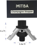 Champagne Stopper by MiTBA – Bottle Sealer for Champagne, Cava, Prosecco & Sparkling Wine with a Built-In Pressure Pump