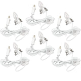 Set of 6 Darice 6402 Accessory Cord with 1 Lights, 6-Feet, White