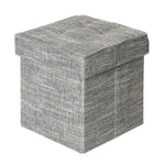 Seville Classics WEB596 Tweed Foldable Tufted Storage Ottoman, Single,