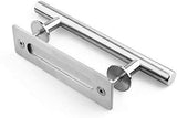 SMARTSTANDARD 12" Flush Set Stainless Steel Pull Door Hardware Handle