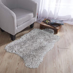 Ottomanson Flokati Collection Faux Sheepskin Lambskin Design Shag Rug, 2'X3', Dark Grey