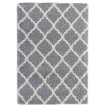 Ottomanson Collection shag Trellis Area Rug, 7'10" x 9'10", Gray - SHG2273-8X10