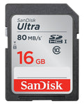 SanDisk 32GB Ultra Class 10 SDHC UHS-I Memory Card Up to 80MB, Grey/Black (SDSDUNC-032G-GN6IN)