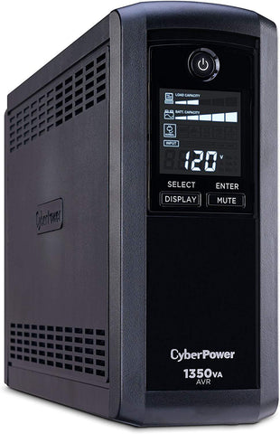 CyberPower  CP1500AVRLCD Intelligent LCD UPS System, 1500VA/900W, 12 Outlets, AVR, Mini-Tower