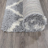 Ottomanson Collection shag Trellis Area Rug, 5'3" x 7', Gray