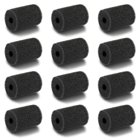 Gibot 12 Pack Professional Sweep Hose Scrubber Tail Replacement Scrubbers Fits Polaris 180, 280, 360, 380, 480,3900 Sport Vac-Sweep Pool Cleaner Sweep Hose Scrubber 9-100-3105, Black