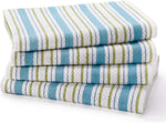 COTTON CRAFT - 12 Pack - Twill Stripe Kitchen Towel - Multi- 100% Cotton - Oversized 16x28 - Modern Clean Striped Pattern