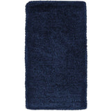 Ottomanson Flokati Collection Faux Sheepskin Shag Runner Rug, 2'X5', Navy