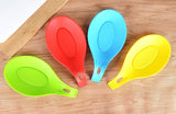 MarcosWJH Kitchen Silicone Spoon Rest, Silicone Spoon Holders,Set of 4(Colorful, Small Size)