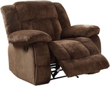 Homelegance Laurelton 90" Microfiber Double Reclining Sofa, Chocolate Brown