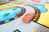 Milliard Kids Rug Car Road Play Mat - Jumbo: 39 x 79” Luxurious Memory Foam, ‘My City’ Large Activity Floor Carpet for Toy Cars and Trucks, Giant