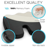 Seat Cushion for Office Chair - Extra Comfortable Orthopedic Memory Foam Coccyx Cushion Pad Relieves Back, Sciatica and Tailbone Pain Great Seat Pillow for Car Seat, Office...