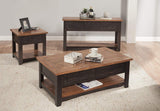 Martin Svensson Home Rustic Coffee Table, Antique Black and Honey Tobacco