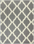 Ottomanson Glamour Collection Contemporary Moroccan Trellis Design Kids Rug (Non-Slip) Kitchen and Bathroom Mat Rug, 3'3" X 5'0", Grey