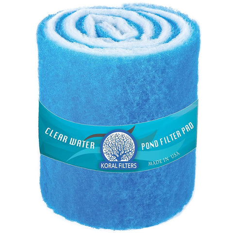 Koral Filters Aquarium Filter Pad Media Roll - Dye-Free and Blue Bonded - Cut to Fit - Durable - Fish and Reef Aquarium Compatible - Clean Water