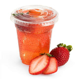 Green Direct 10 oz. Disposable Plastic Clear Cups With Flat Lids for Cold Drink - Bubble Boba - Iced Coffee - Tea - Smoothie - Pack of 100