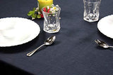 COTTON CRAFT 100% Linen Hemstitch Table Cloth - Size 60x108 Charcoal - Hand Crafted and Hand Stitched Table Cloth with Hemstitch detailing.