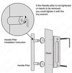 SMARTSTANDARD 12" Flush Set Stainless Steel Pull Door Hardware Handle