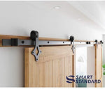 5FT Heavy Duty Sturdy Sliding Barn Door Hardware Kit -Super Smoothly and Quietly - Simple and Easy to Install - Includes Step-by-Step Installation Instruction -Fit 30" Wide Door(Rhombic Shape Hanger)