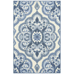 Maples Rugs Kitchen Rug - Vivian 2.5 x 4 Non Skid Small Accent Throw Rugs [Made in USA] for Entryway and Bedroom, 2'6 x 3'10, Blue