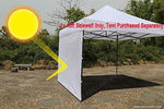 ABCCANOPY Instant Canopy SunWall (15+Colors) for 10x10 Feet, 10x20 Feet Straight Leg pop up Canopy, 1 Pack Sidewall Only, White