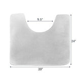 Clara Clark 2-Pack Bath Mat Set – Large and Small Bathroom Rug Set, Absorbent Memory Foam Bath Rugs, Non-Slip, Thick, Cozy Velvet Microfiber Bathrug, Plush Shower, Toilet Floor Bathmats Carpet, Black