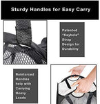 Smart Design Deluxe Mesh Pop Up Square Laundry Hamper w/ Side Pocket & Handles - VentilAir Fabric Collapsible Design - for Clothes & Laundry - Home - (Holds 2 Loads) (14 x 23 Inch) [Black]