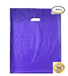 100 Extra Durable 2.5mil 12x15 Clear Merchandise bags Die Cut Handle-Semi-Glossy finish-Anti-Stretch. For Retail store plastic bags, Party favors, Handouts and more by Best Choice (Clear)