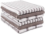 KAF Home Mixed Flat & Terry Kitchen Towels | Set of 6 18 x 28 Inches | 4 Flat Weave Towels for Cooking and Drying Dishes and 2 Terry Towels, for House Cleaning and Tackling Messes and Spills (Teal)